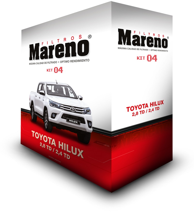 Kit Filtros - Toyota Hilux 2.8 Td / 2.4 Td -&gt; 2015 - Mareno