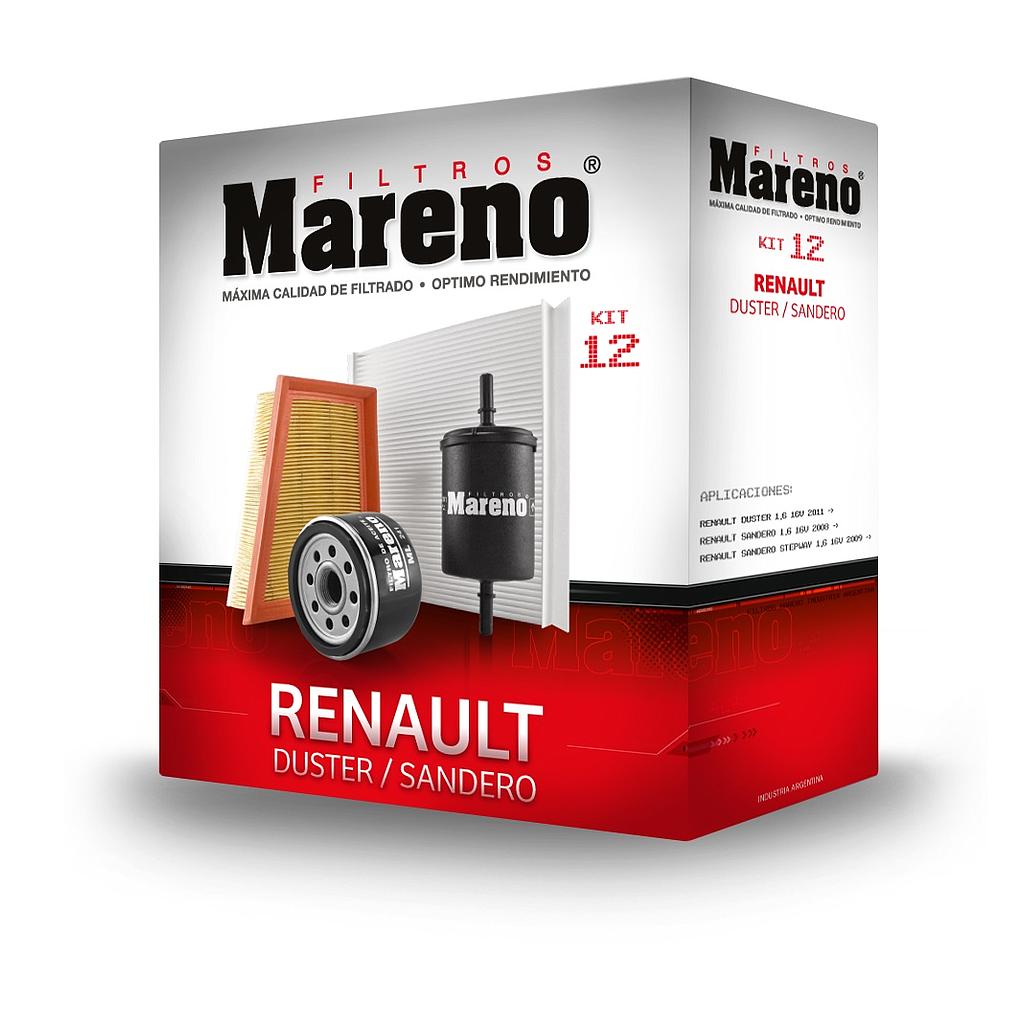 Kit Filtros - Renault Duster/Logan/Sandero 1.6 16V - Mareno