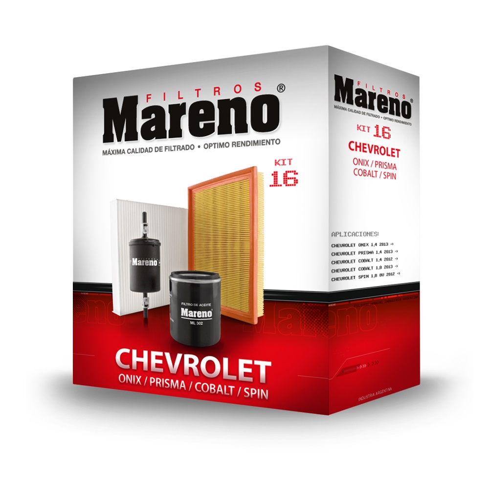 Kit Filtros - Chevrolet Sonic/Onix/Prisma Ii - Mareno